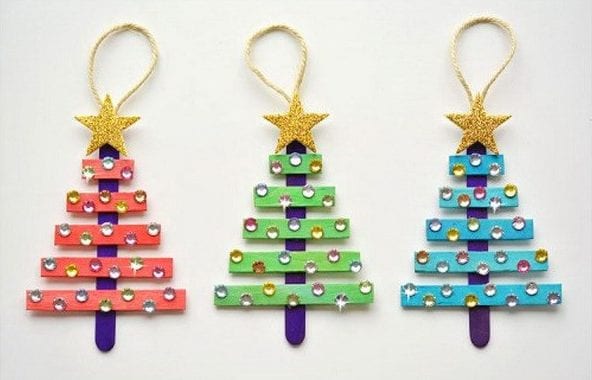 árvores de natal com gelados
