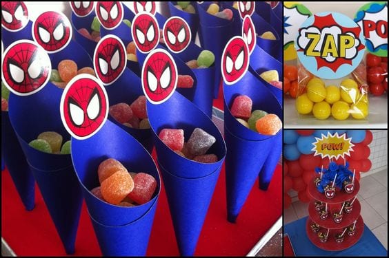 bolo homem aranha - festa homem aranha- decoração
