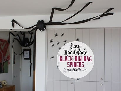 aranhas halloween sacos lixo