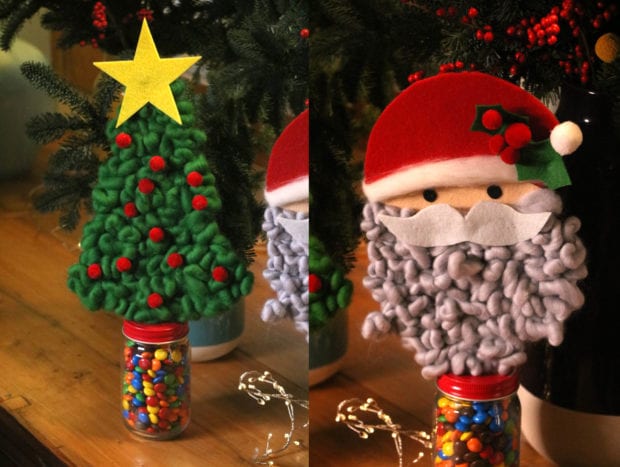 frascos de natal mundo de sofia