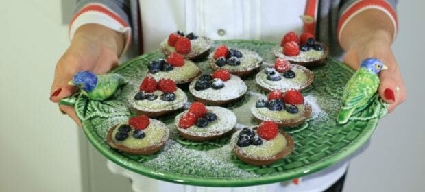mini tarte de chocolate