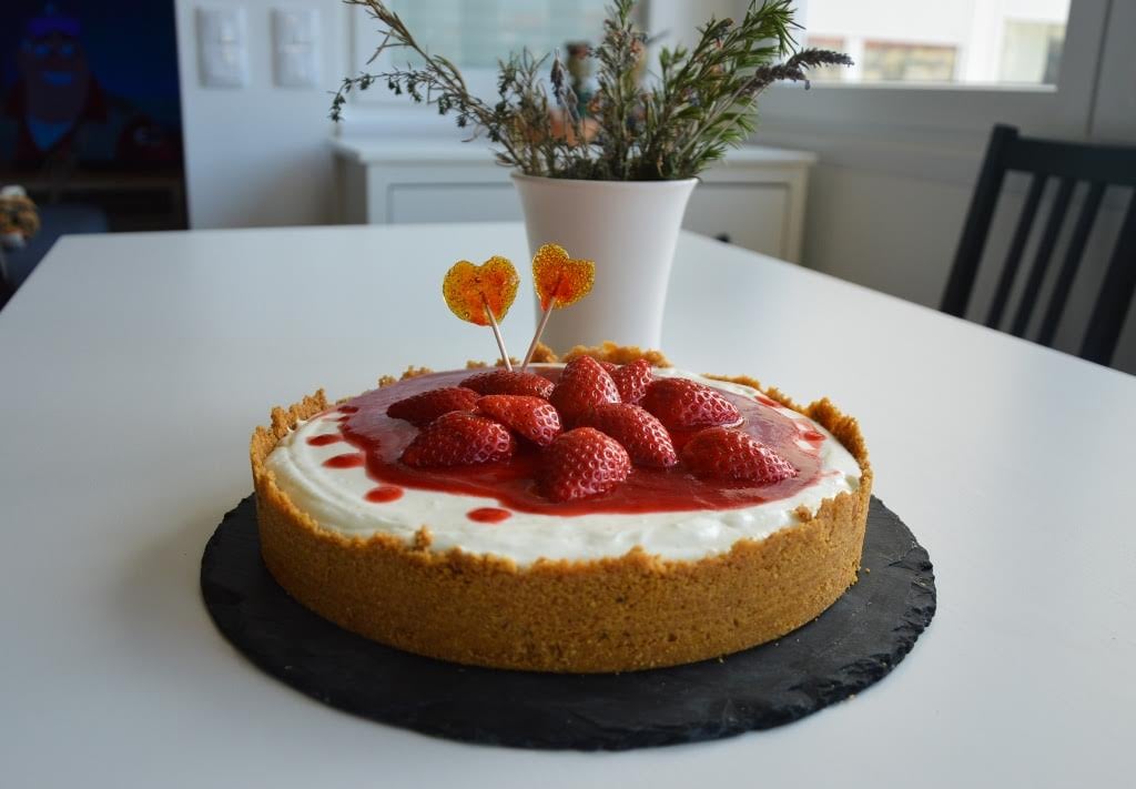 cheesecake de morango-iogurte