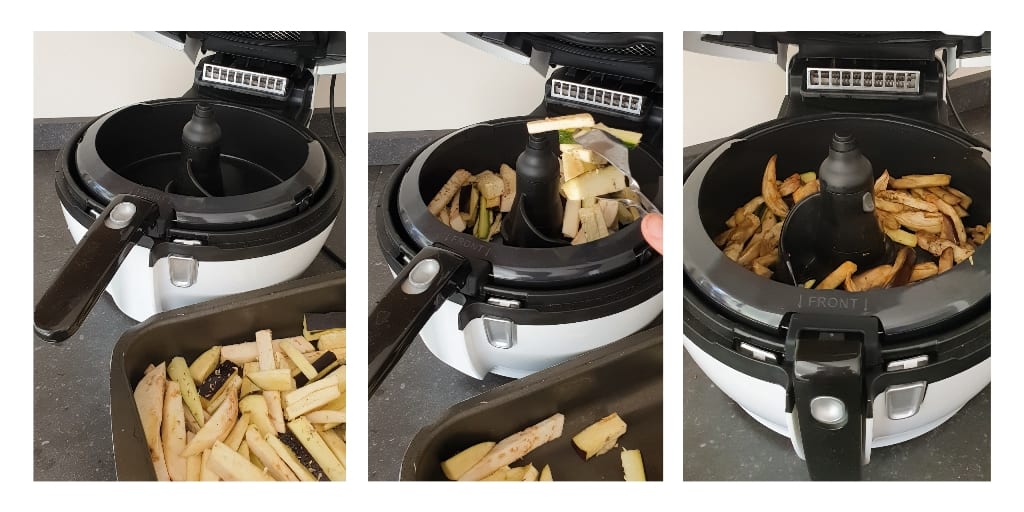 Chips de vegetais tefal actifry passo a passo
