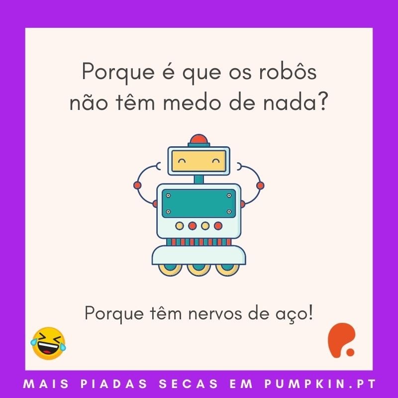 piadas secas robôs