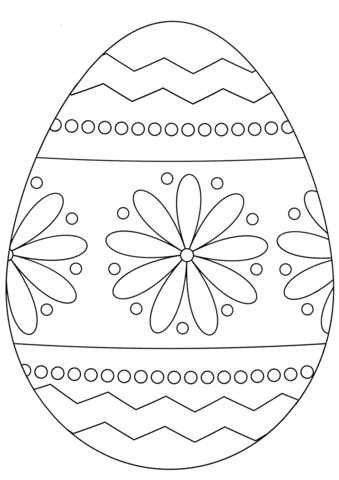 ovo da Páscoa para colorir clásico