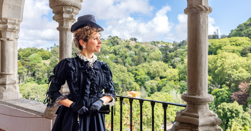 No Palácio de Sintra com a Rainha