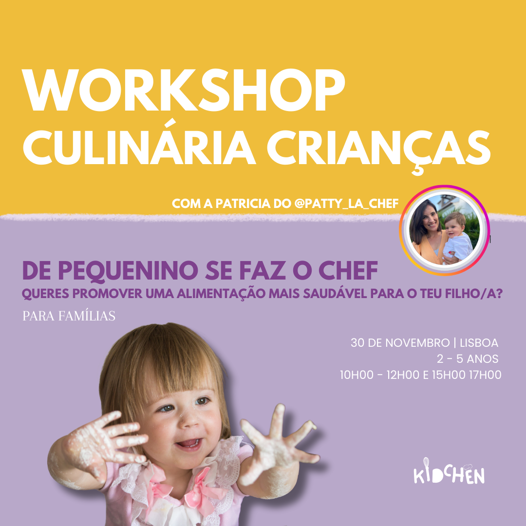 Workshop Culinária de pequenino de faz o chef