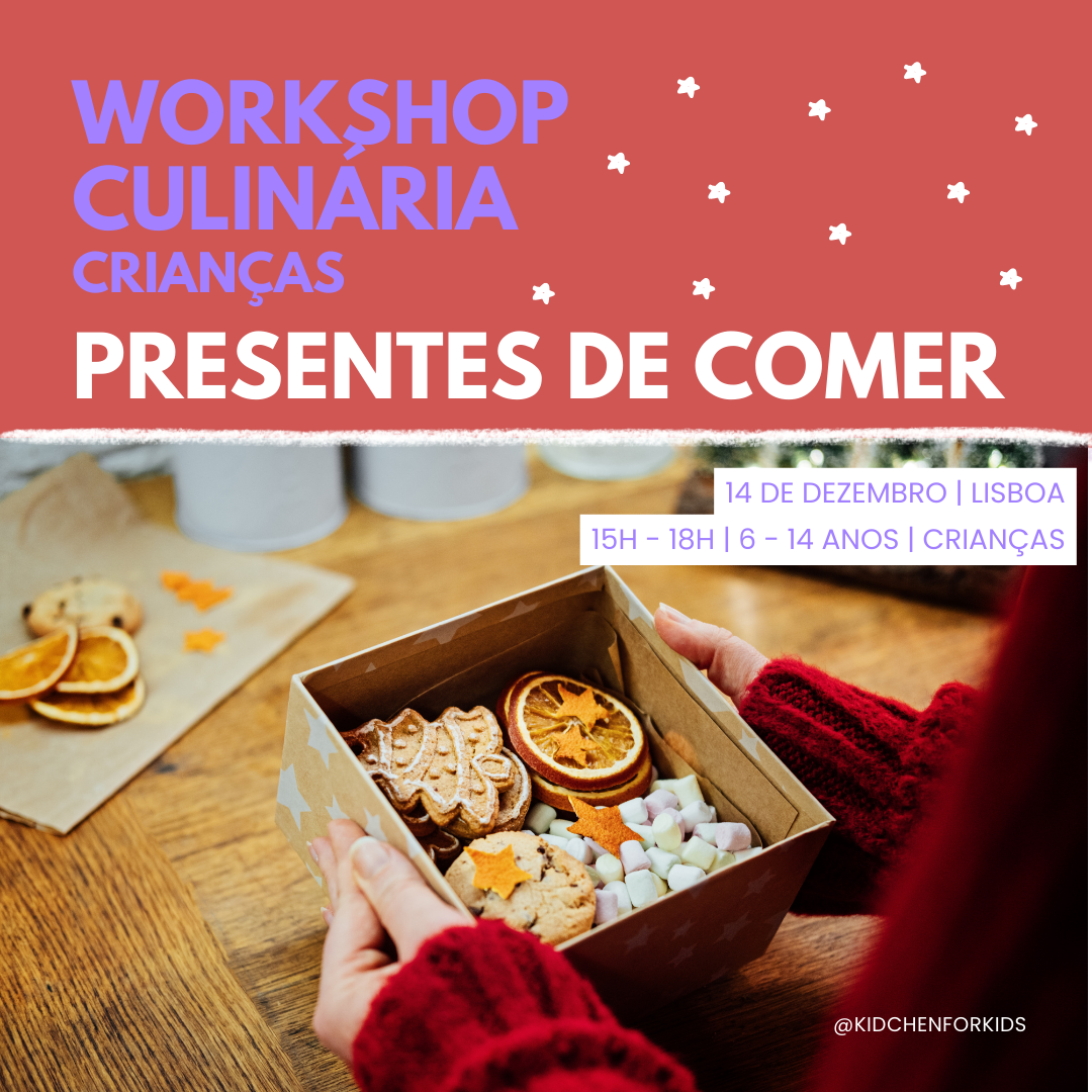 Workshop de culinaria para crianças presentes de Natal para comer
