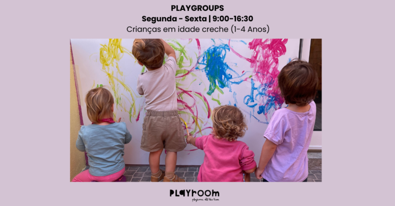 Playgroups na Playroom de Segunda a Sexta-feira das 9h às 16h30