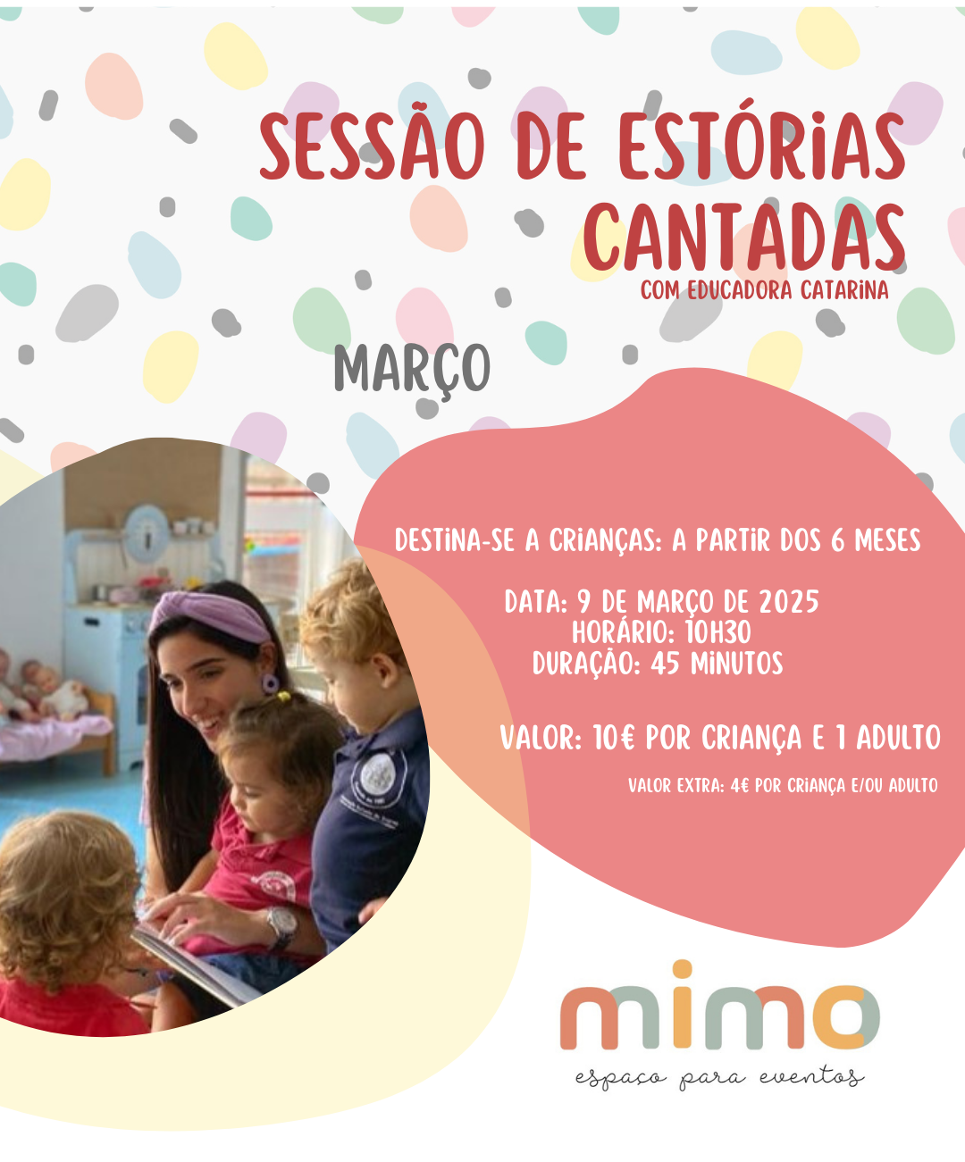 Sessão de estórias cantadas, com a educadora Catarina. Uma manhã certamente especial e que juntos iremos criar boas memórias!