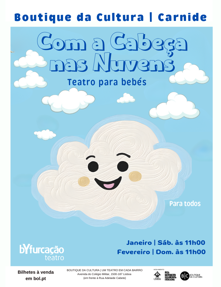 Com a cabeça nas nuvens - Teatro para Bebés