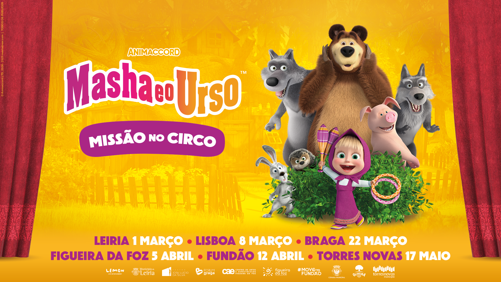 Espetáculo Masha Urso Missão Circo