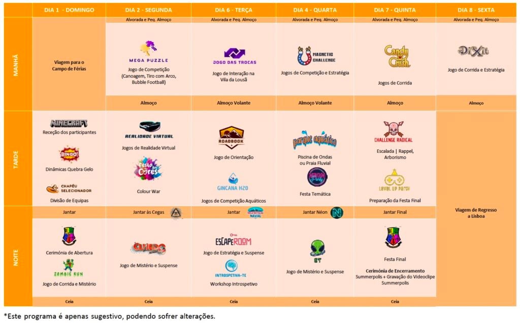 Programa GameOn Campo de Férias Coimbra