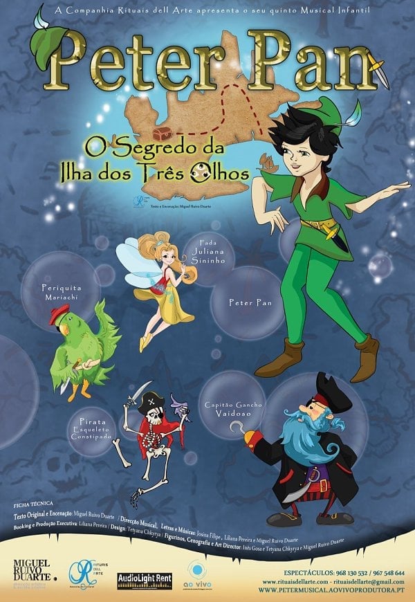 Cartaz completo Peter Pan Musical Infantil