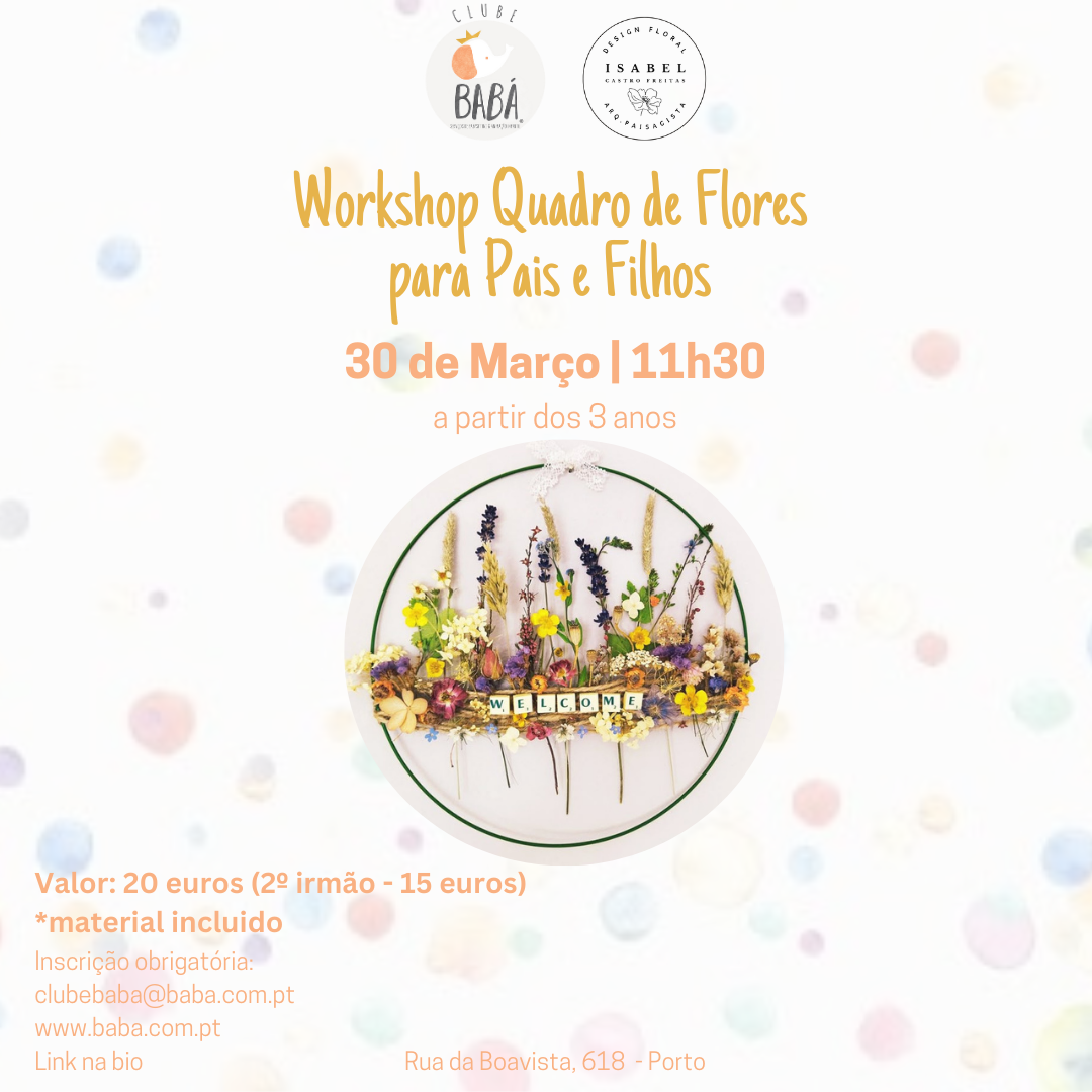 Workshop de Quadro de Flores com a @isabelcastrofreitas