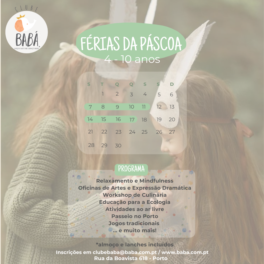 Férias da Páscoa no Clube Babá ????