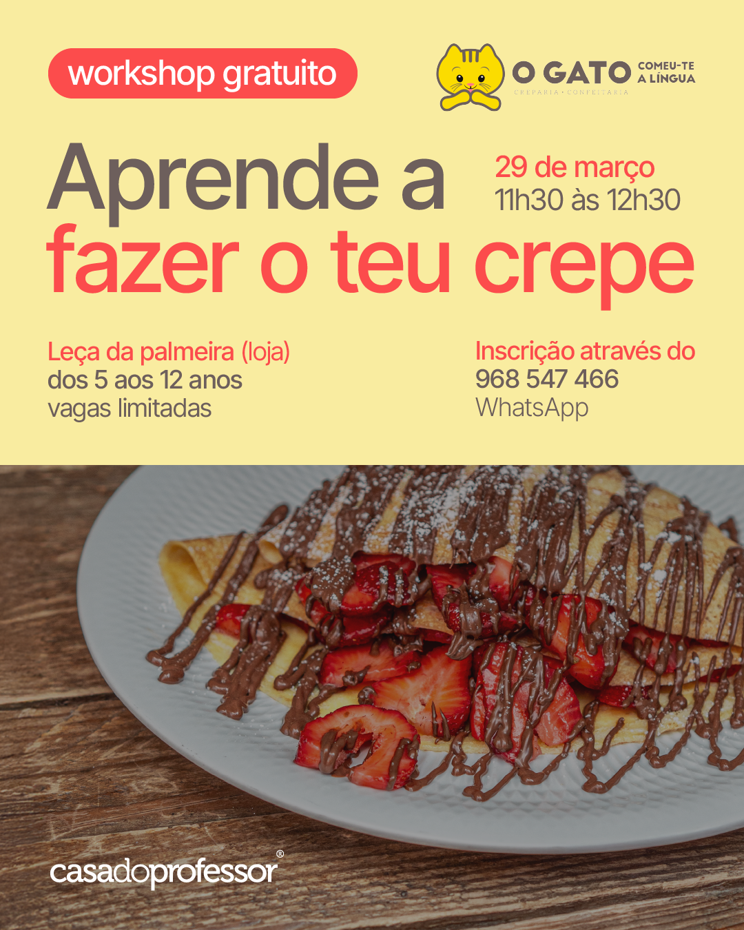 Workshop gratuito: aprende a fazer o teu crepe!