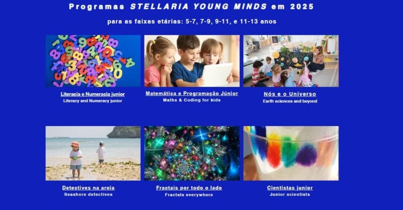 Férias Stellaria para jovens dos 5 aos 13 anos