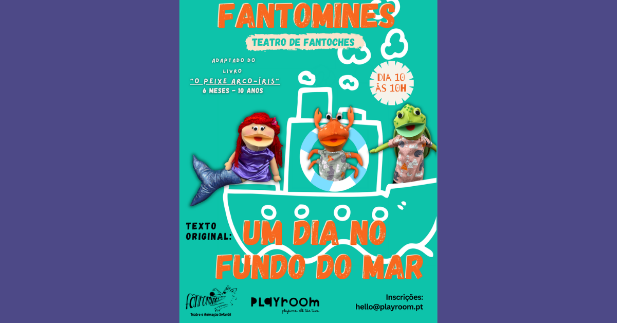 “Um Dia no Fundo do Mar” – Teatro de Fantoches na Playroom