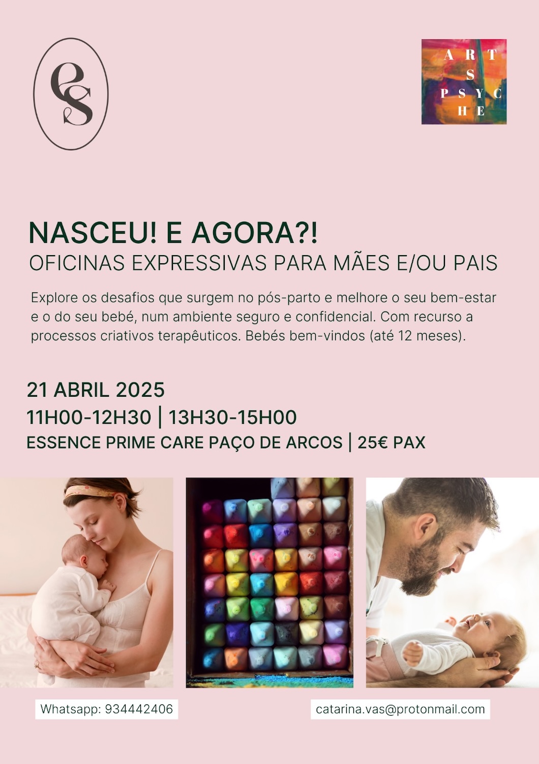 “Nasceu! E agora?!” – Oficina expressiva para mães e/ou pais
