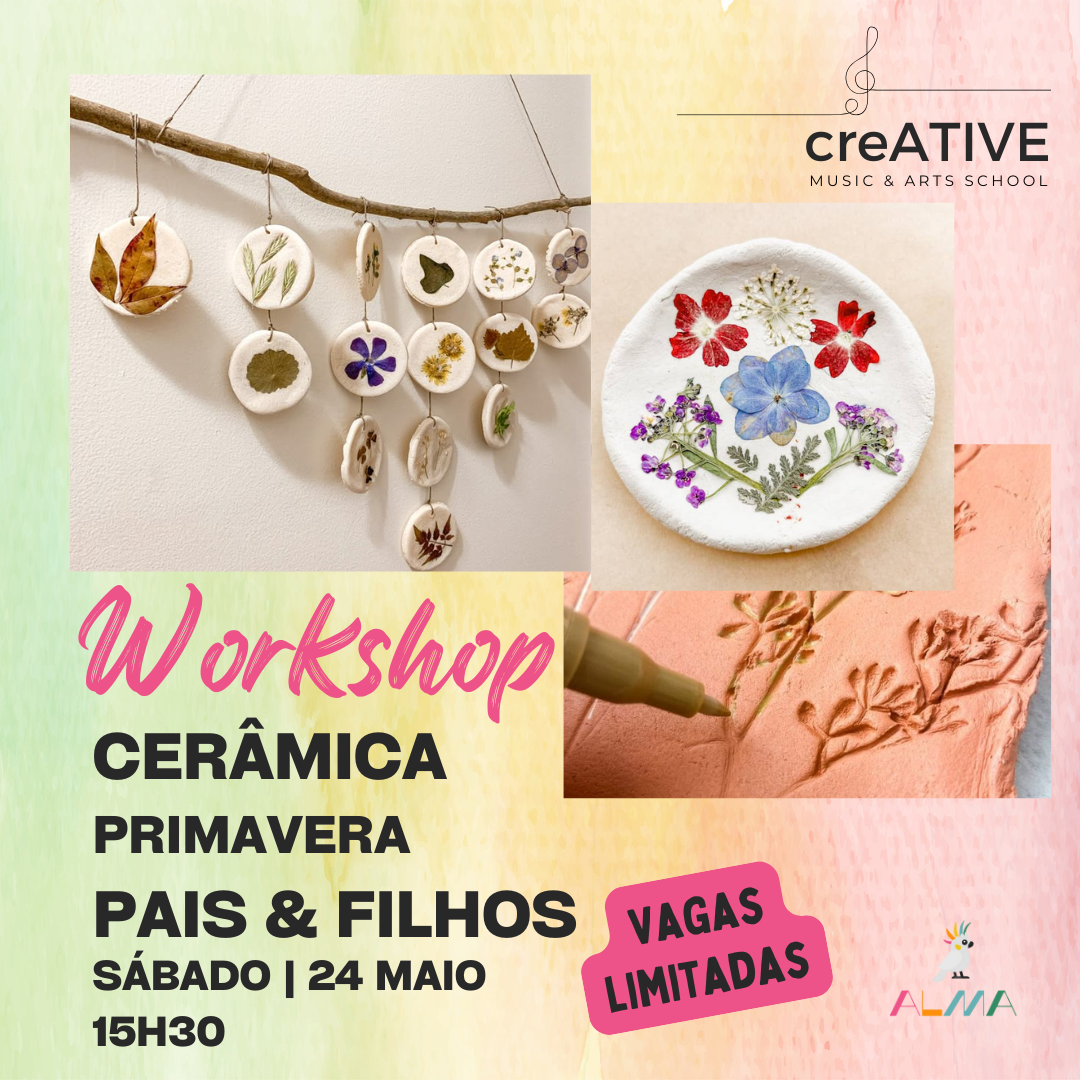 WORKSHOP DE CERÂMICA PRIMAVERA PARA PAIS & FILHOS