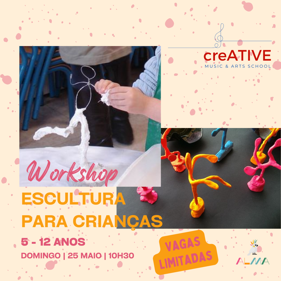 WORKSHOP DE ESCULTURA DA PRIMAVERA (dos 5 aos 12 anos)