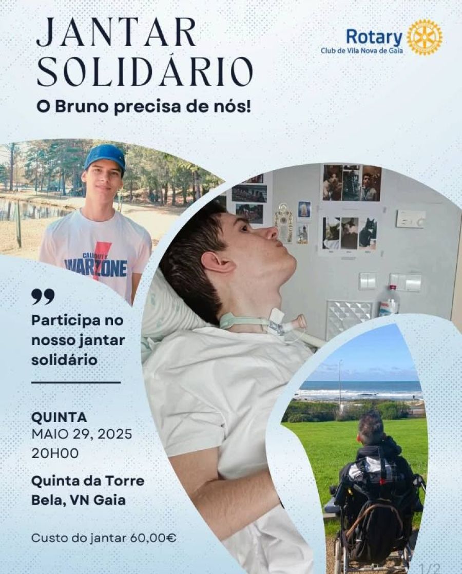 Jantar solidário vai ajudar Bruno, que sofreu paragem cardiorrespiratória