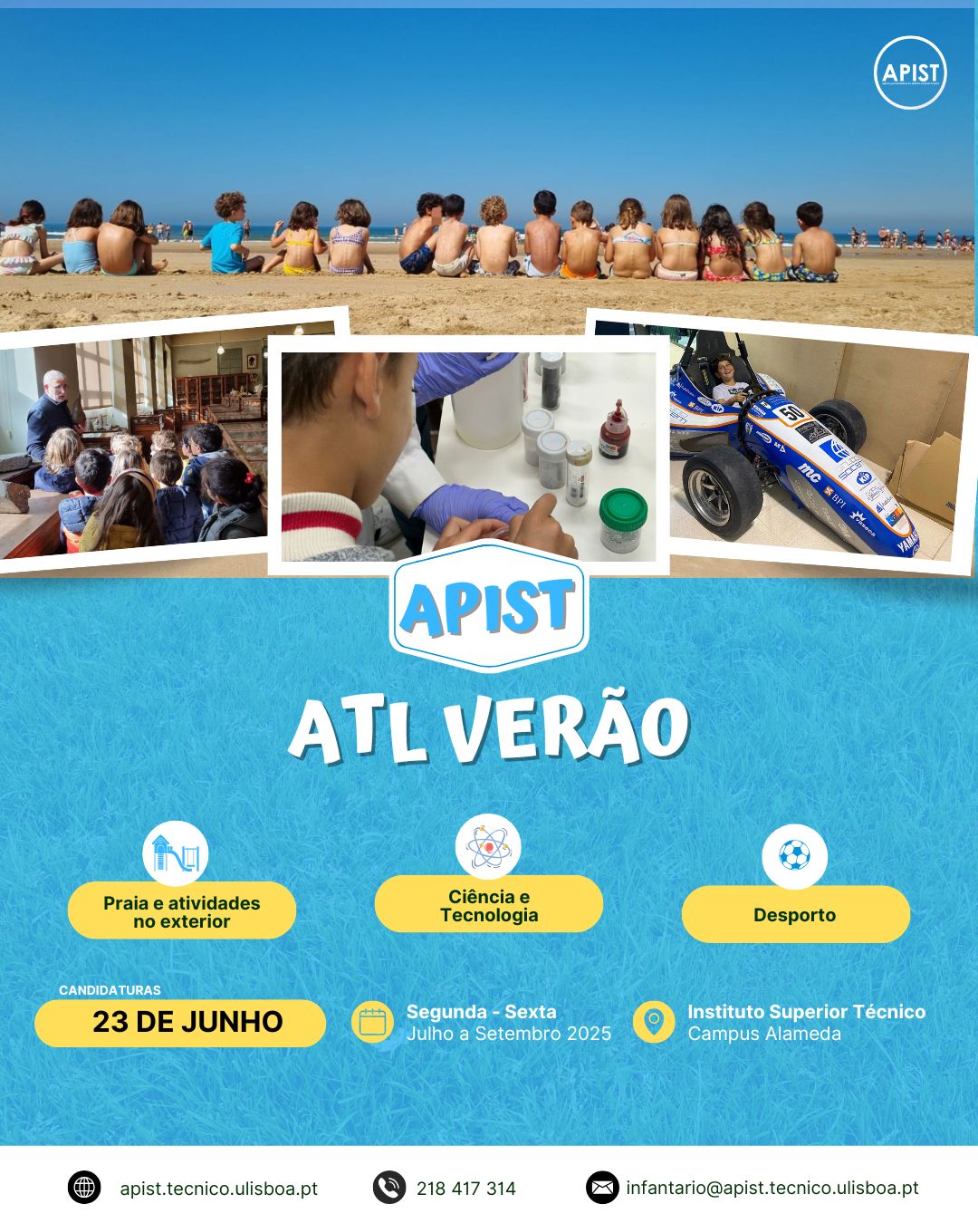 ATL Verão APIST – dos 6 aos 10 anos