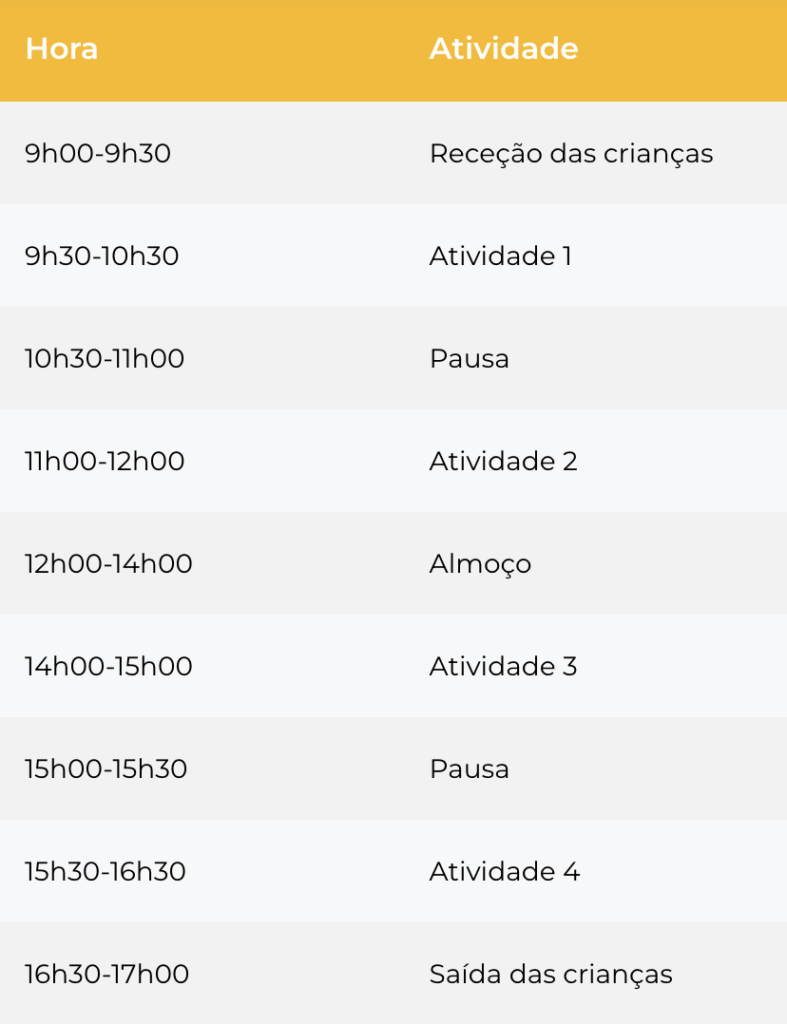 Programa Diária Férias de Empreendorismo Lisboa