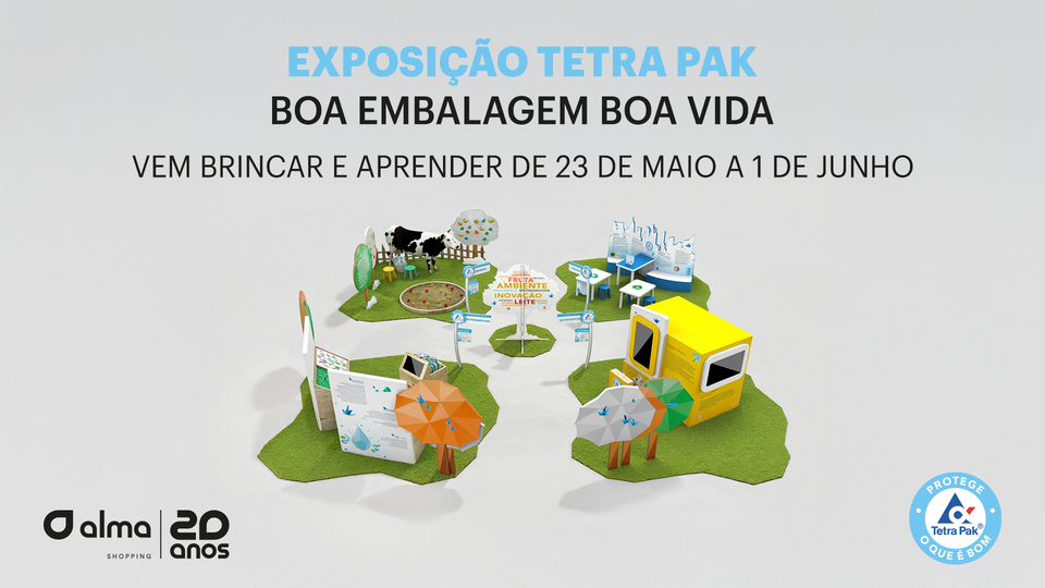“Boa Embalagem, Boa Vida” | Alma Shopping e Tetra Pak promovem exposição educativa sobre reciclagem e sustentabilidade