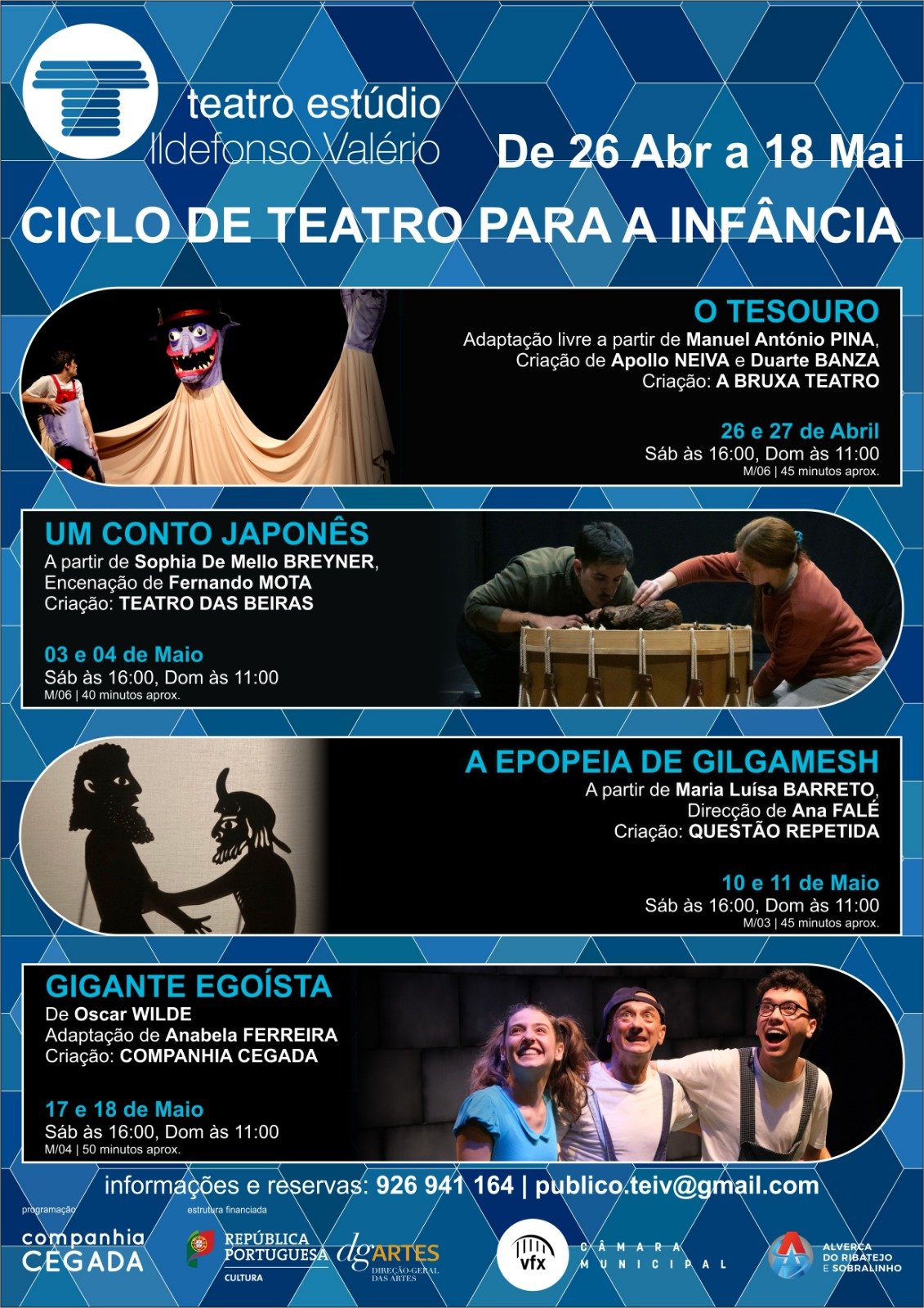 Programação Ciclo de Teatro para a Infância