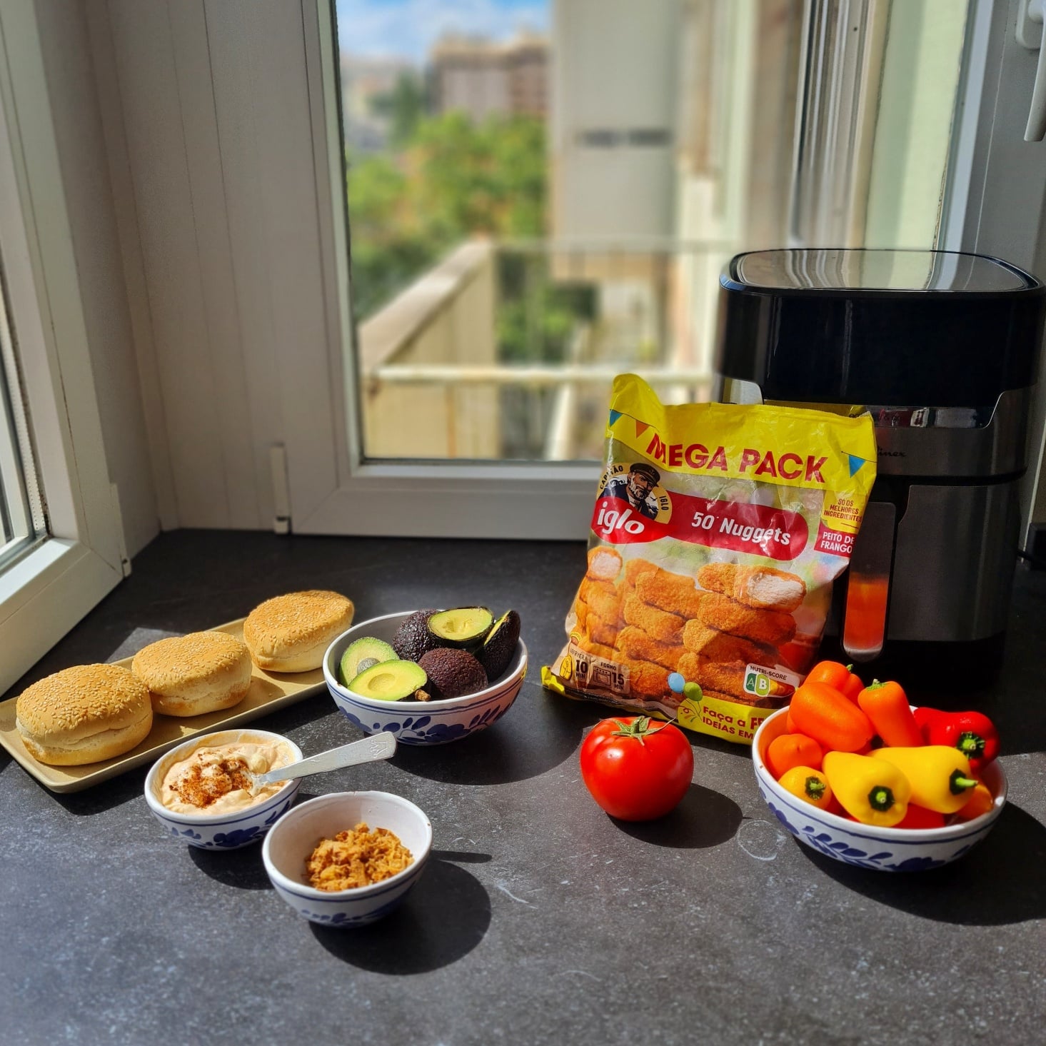 Hambúrguers de Nuggets - ingredientes