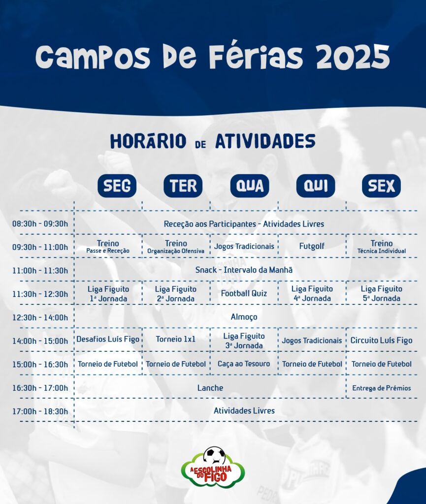 Programa Campo de Férias Futebol Braga 2025