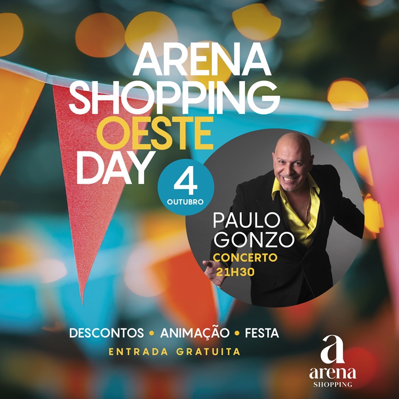 Arena Shopping Day: jogos, samba, ofertas e um concerto de Paulo Gonzo