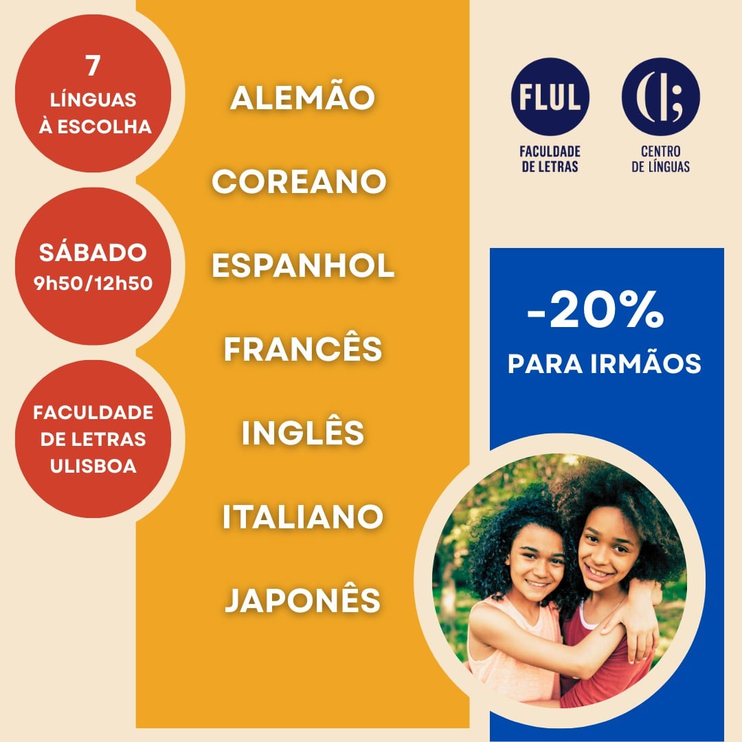 Cursos de Línguas para crianças na Faculdade de Letras da ULisboa Cursos 2025-2026