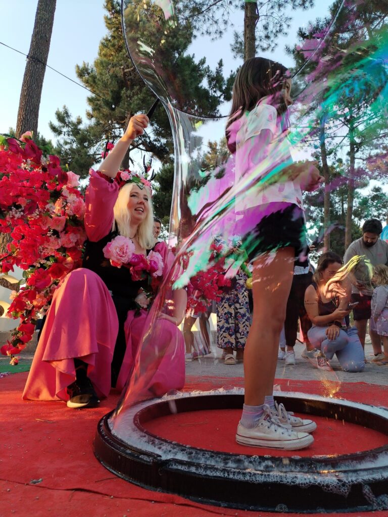 Bolhas de sabão escolas e eventos