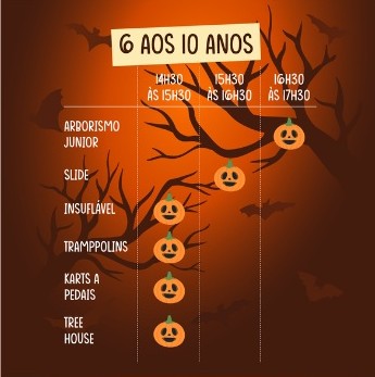 halloween cova da baleia 1 de Nov 6-10 anos