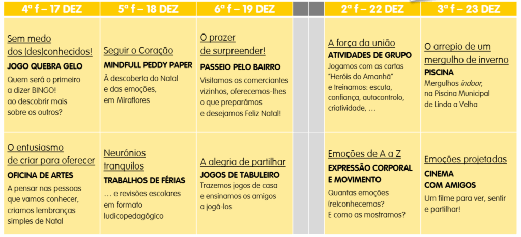 ATL Algés Férias Natal 2025 - programa
