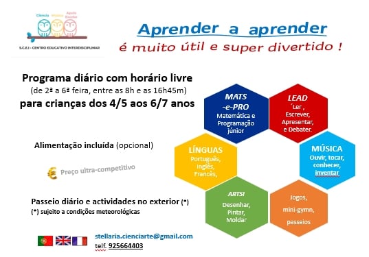 Stellaria: programa diário com horário livre