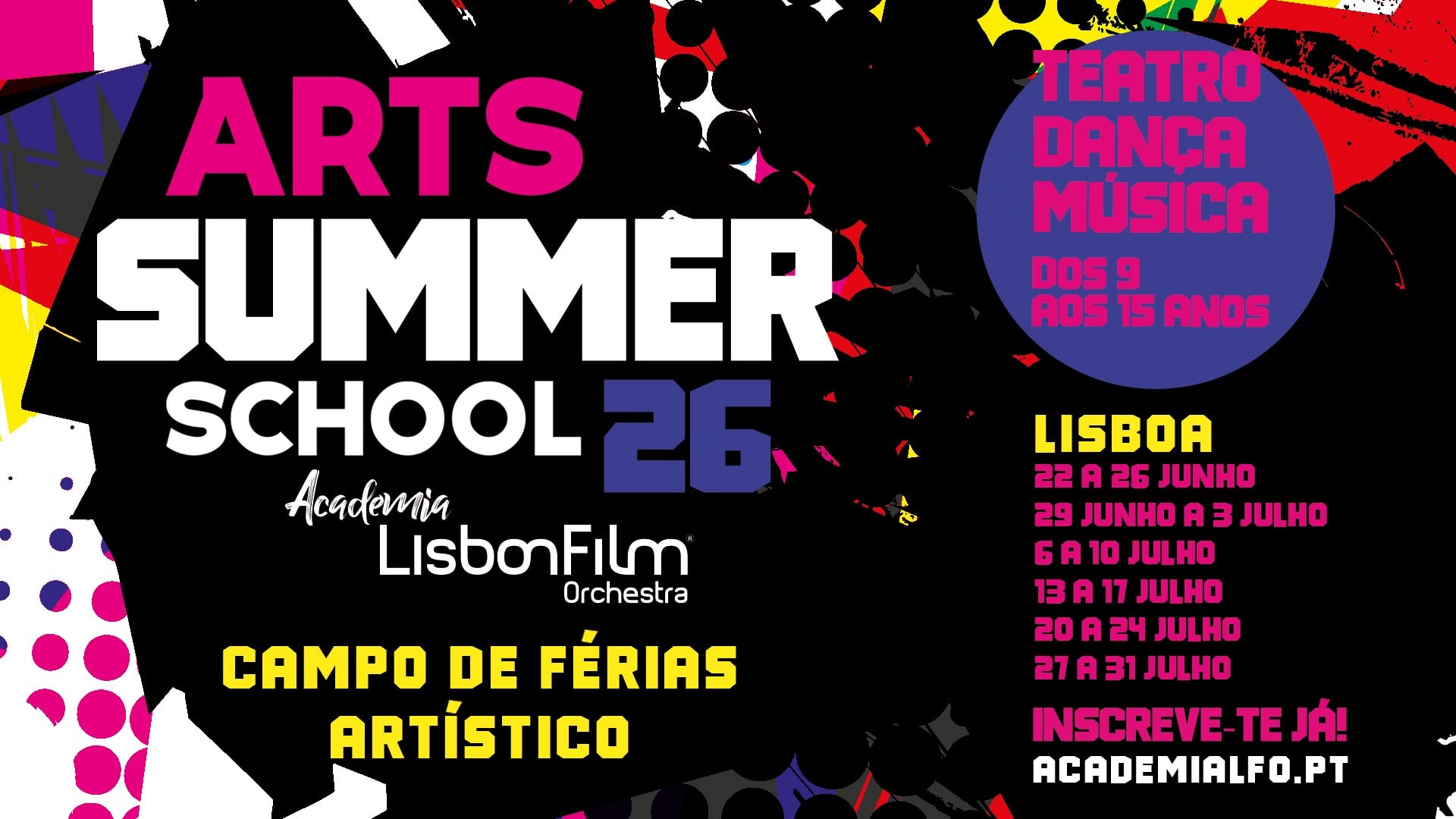 Campo de Férias Artístico em Lisboa: Arts Summer School 2026