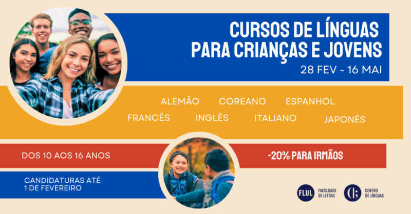 Cursos de Línguas para crianças na Faculdade de Letras da ULisboa: inscrições abertas