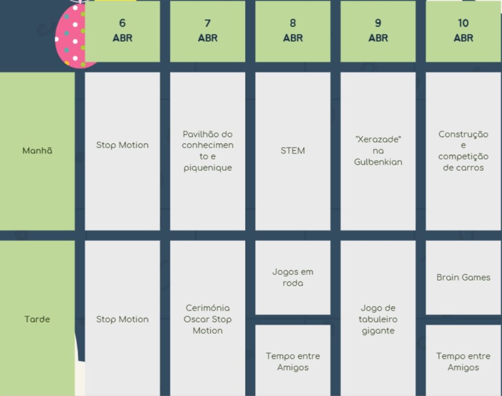 atl telheiras programa pascoa 2