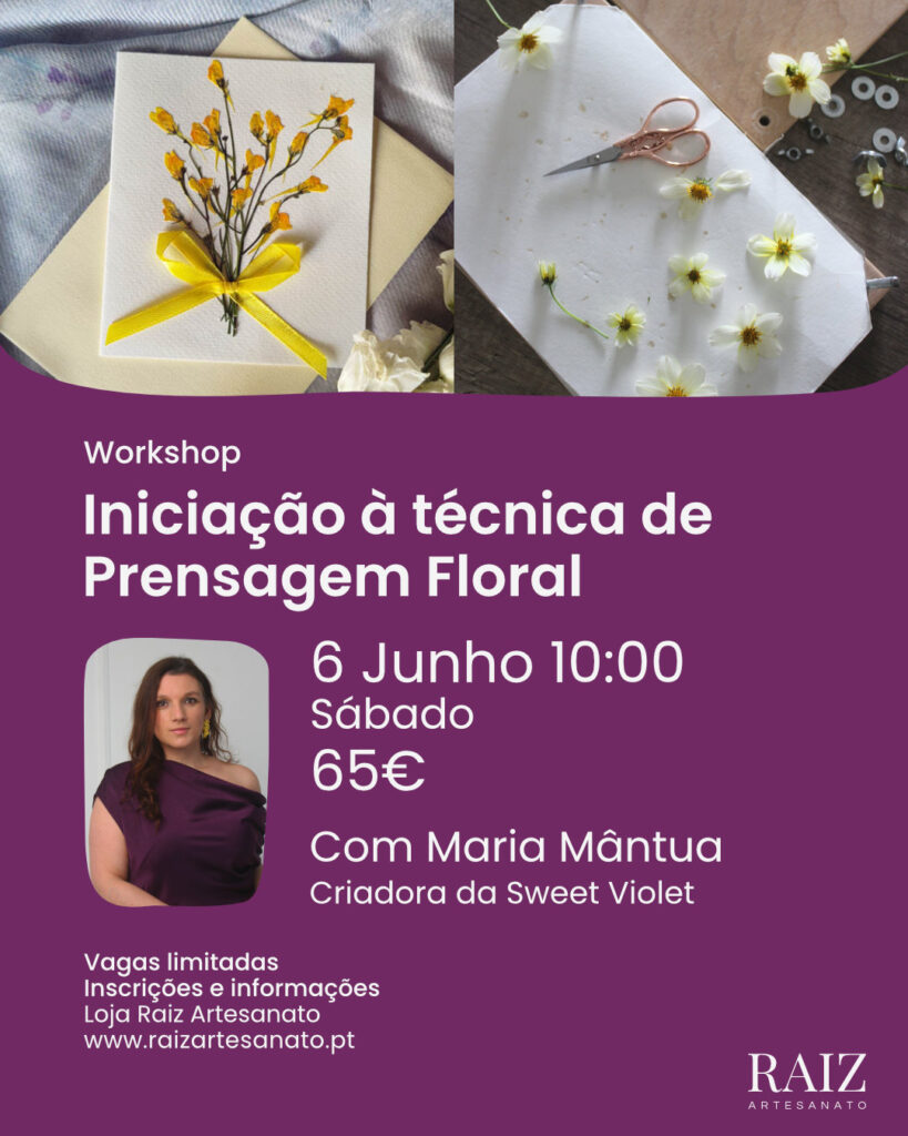 Workshop Iniciação à técnica de Prensagem Floral