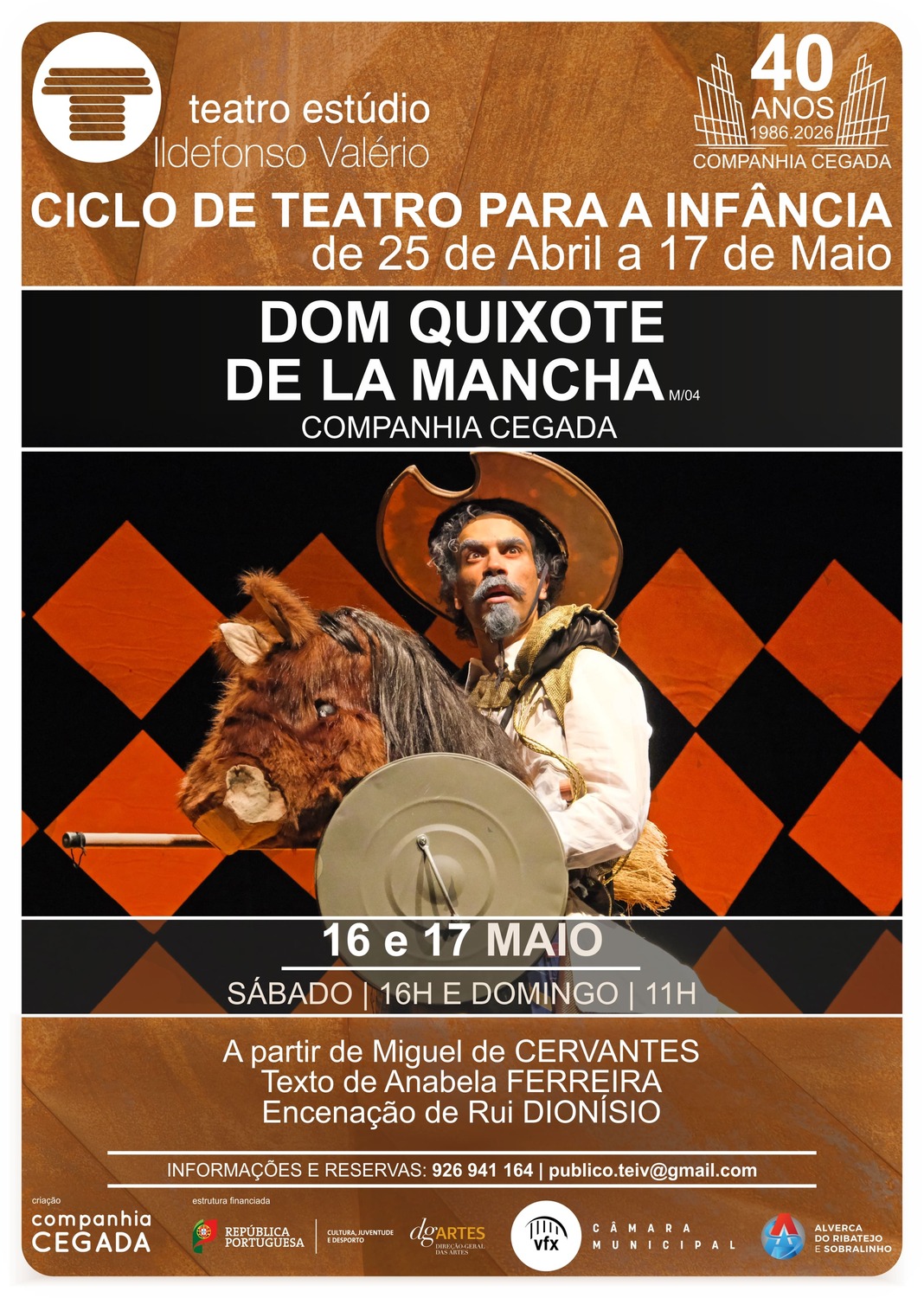 DOM QUIXOTE DE LA MANCHA, a partir de Miguel Cervantes