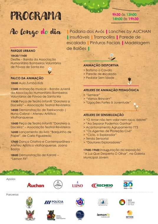 Dia da criança na Quinta Municipal da Piedade, na Póvoa de Santa Iria - Programa