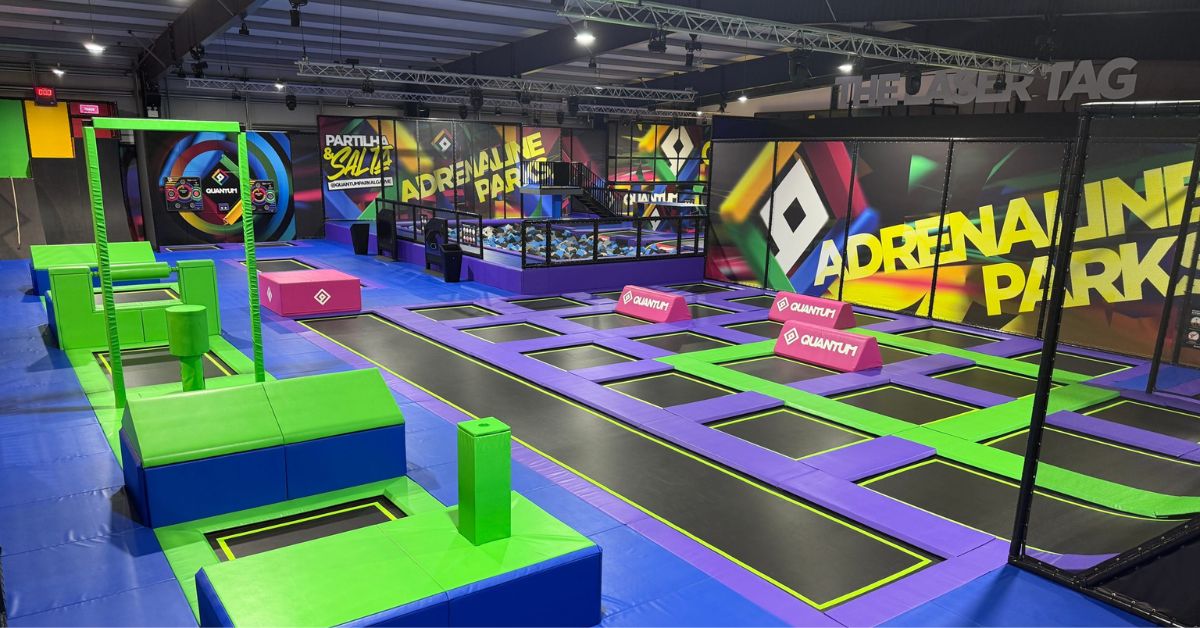 Quantum Park Algarve em Algoz, Silves com trampolins e atividades indoor para crianças