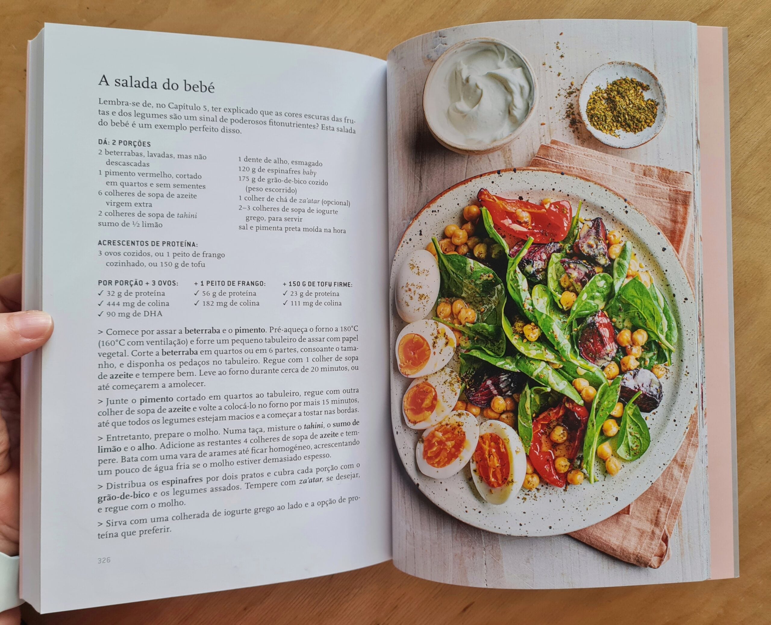 Receita Salada do bebe livro 9 meses que contam para sempre