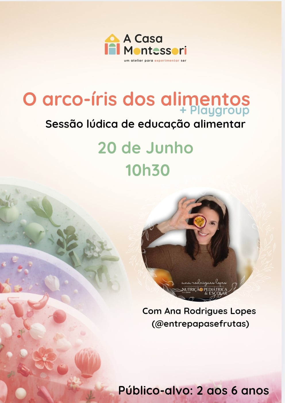 O Arco-íris das Cores, sessão lúdica de educação alimentar