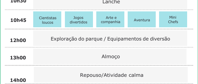 Programa diário Campo de Férias Gaia Natura Verão 2026
