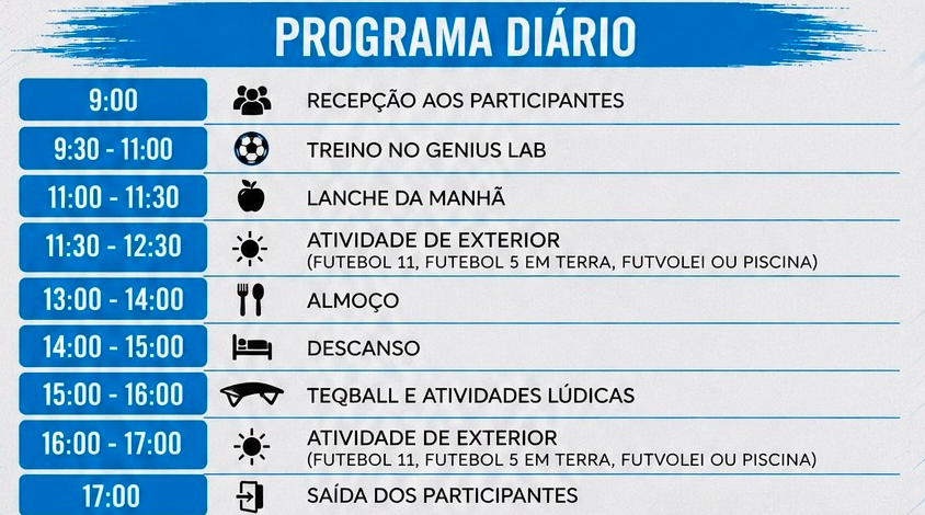 Programa Campo de Férias de Futebol em Vila Nova de Gaia